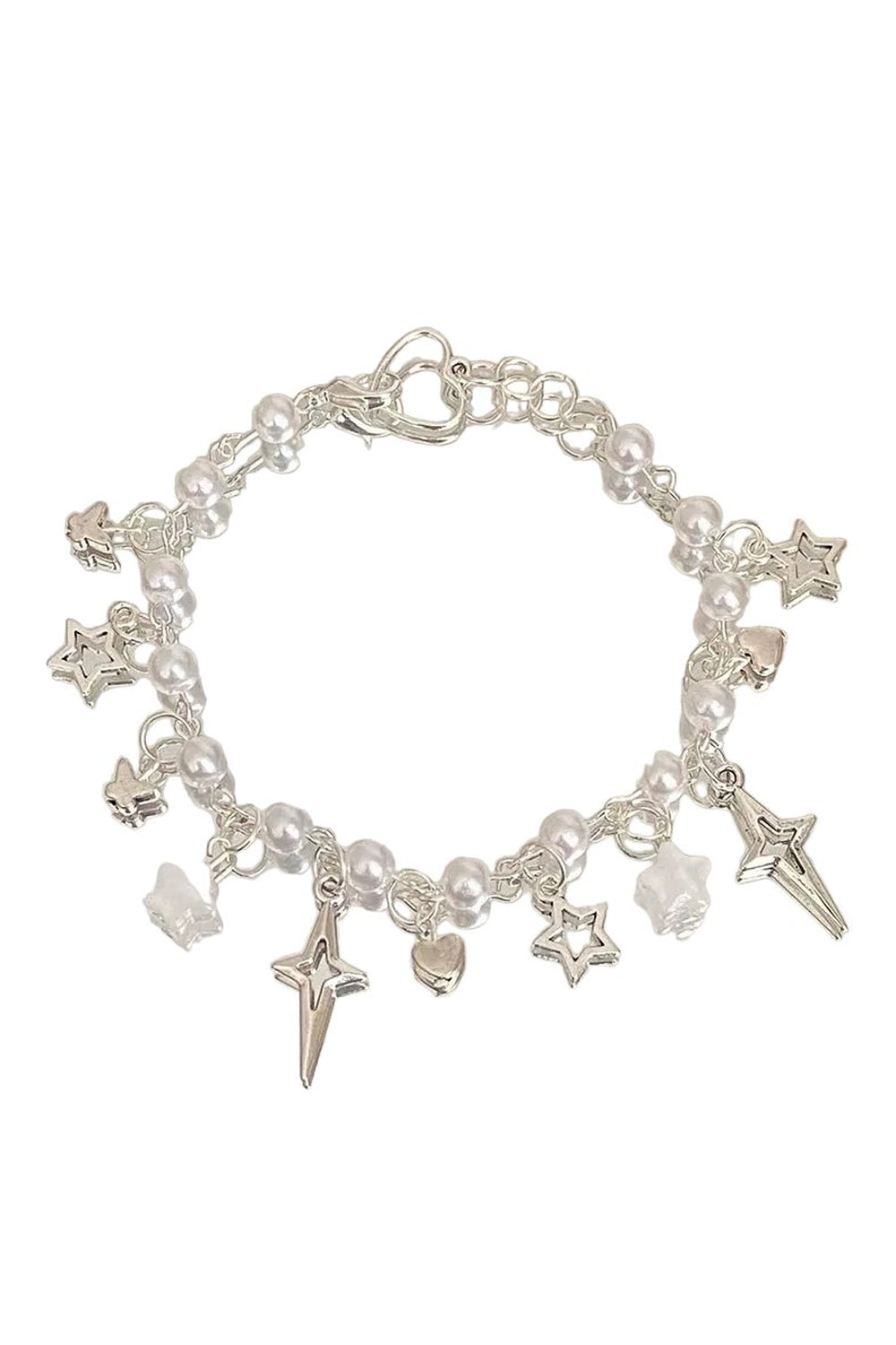Y2k Star Bow Knot Beaded Bracelet