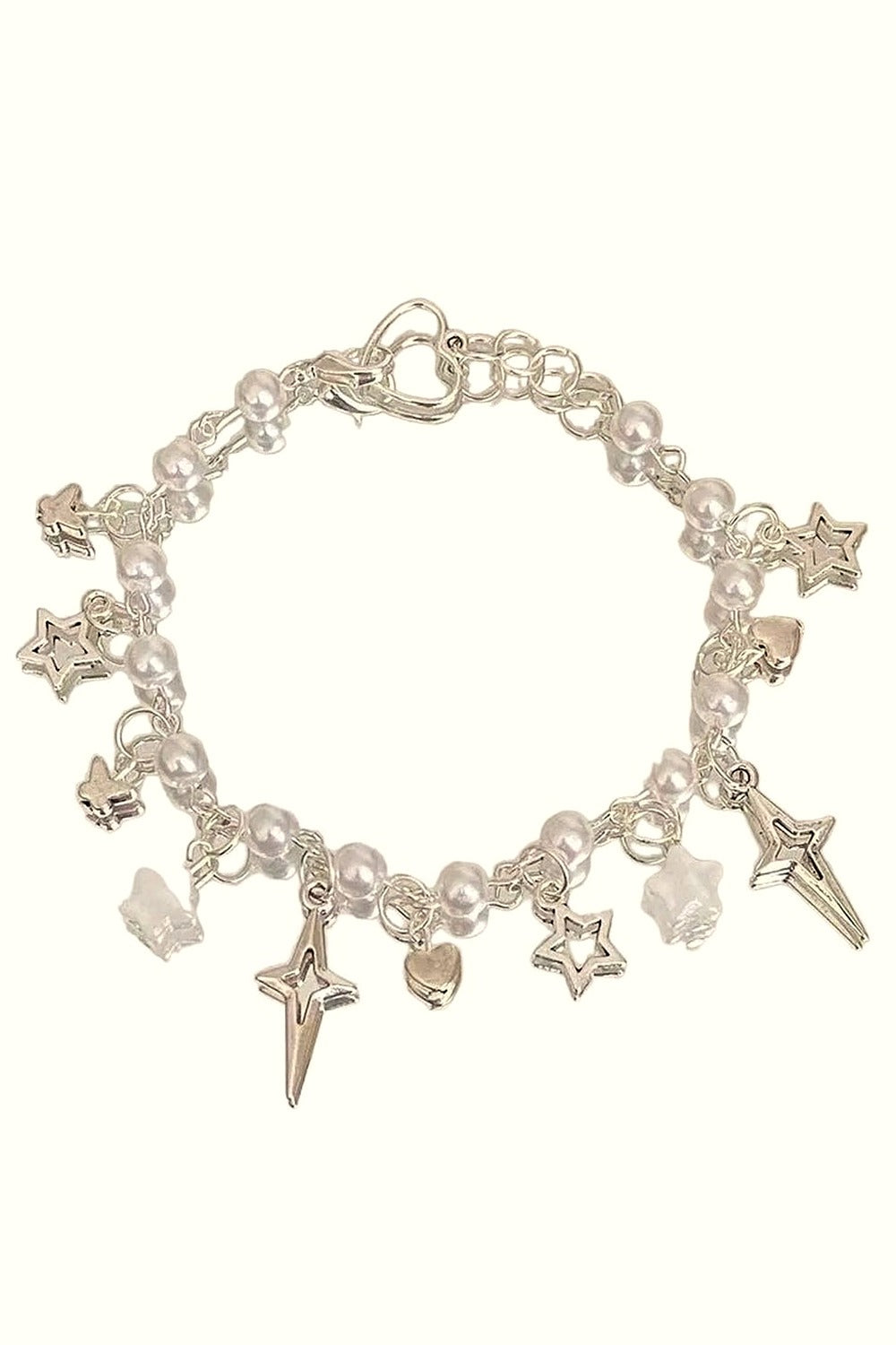 Y2k Star Bow Knot Beaded Bracelet