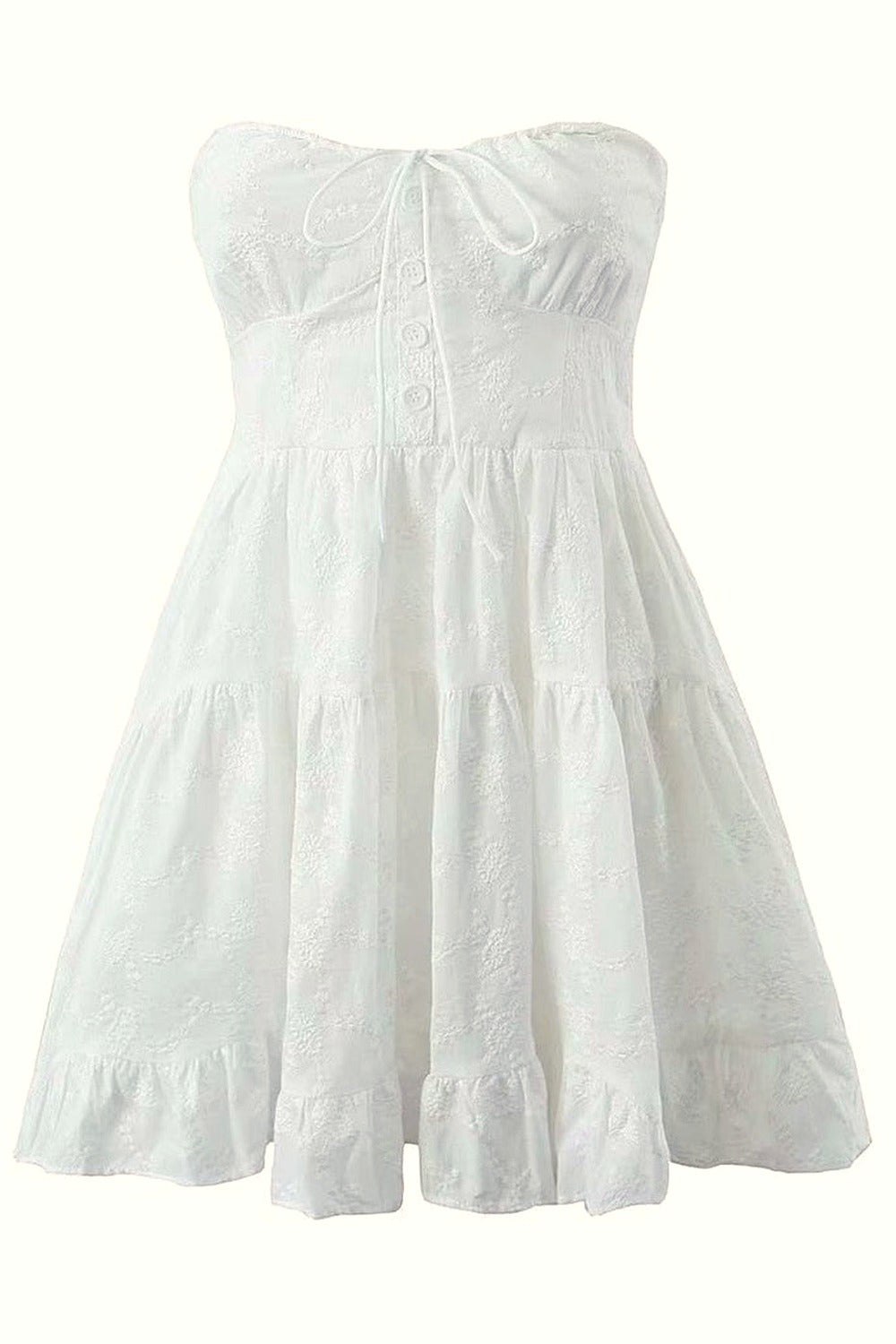 Y2k Strapless Lace Mini Dress