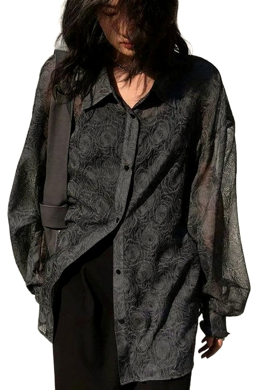 Y2k Streetwear Lantern Sleeve Shirt