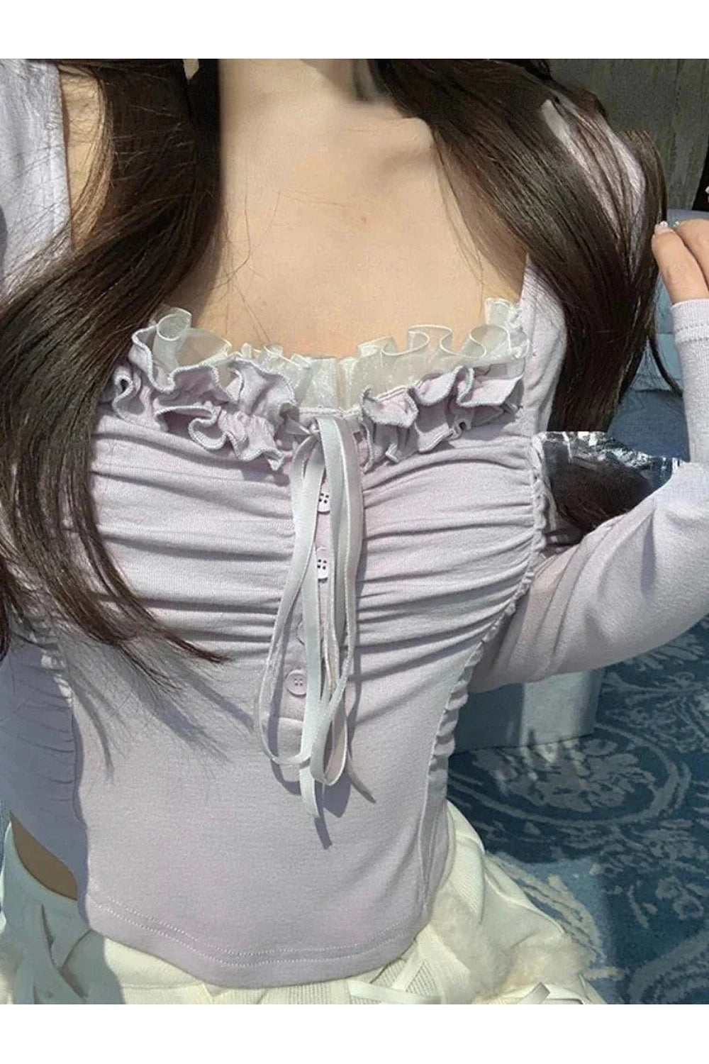 Y2k Summer Lace Crop Top Casual Fashion