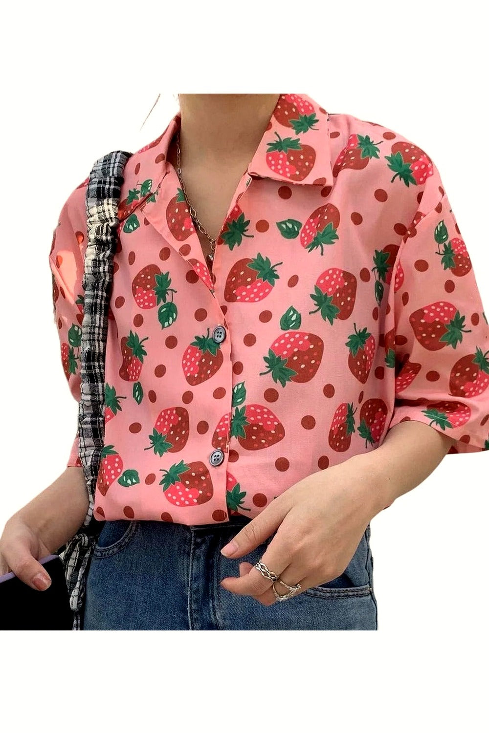 Y2k Sweet Korean Print Shirt