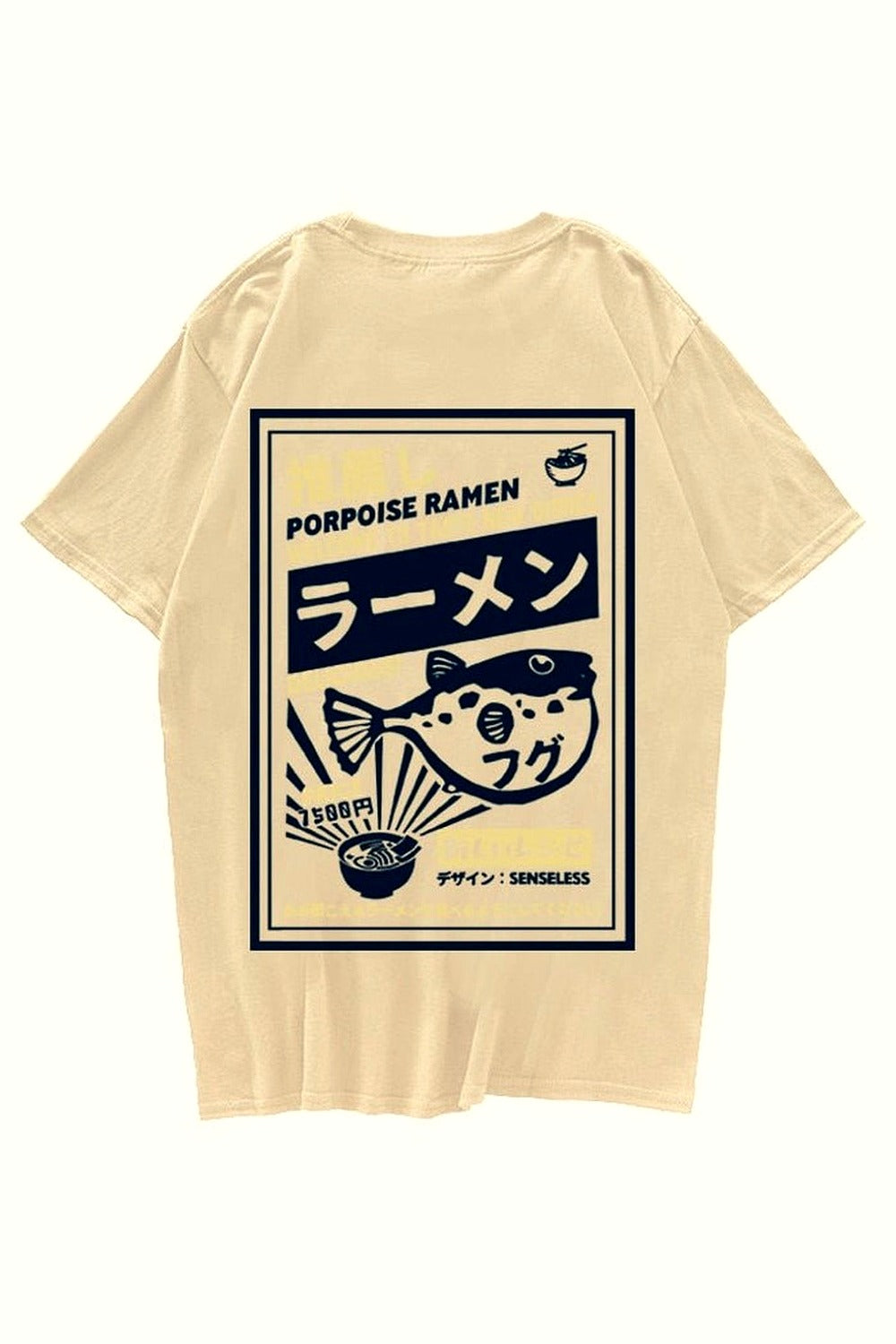 Y2k T-shirt with puffer fish print