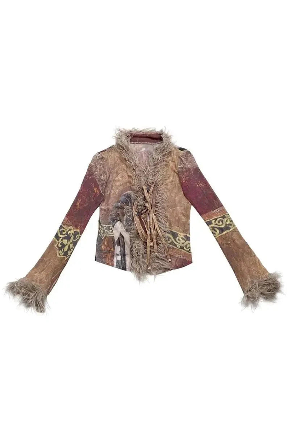 Y2k Tassel Mesh Grunge Irregular Shirt