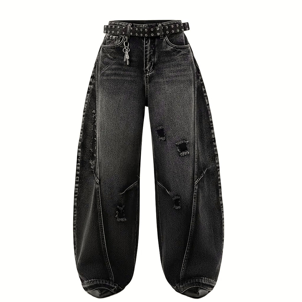Y2K Black Graffiti Jeans