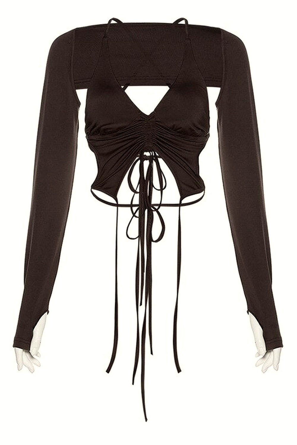 Y2k V-Neck Crop Halter Top