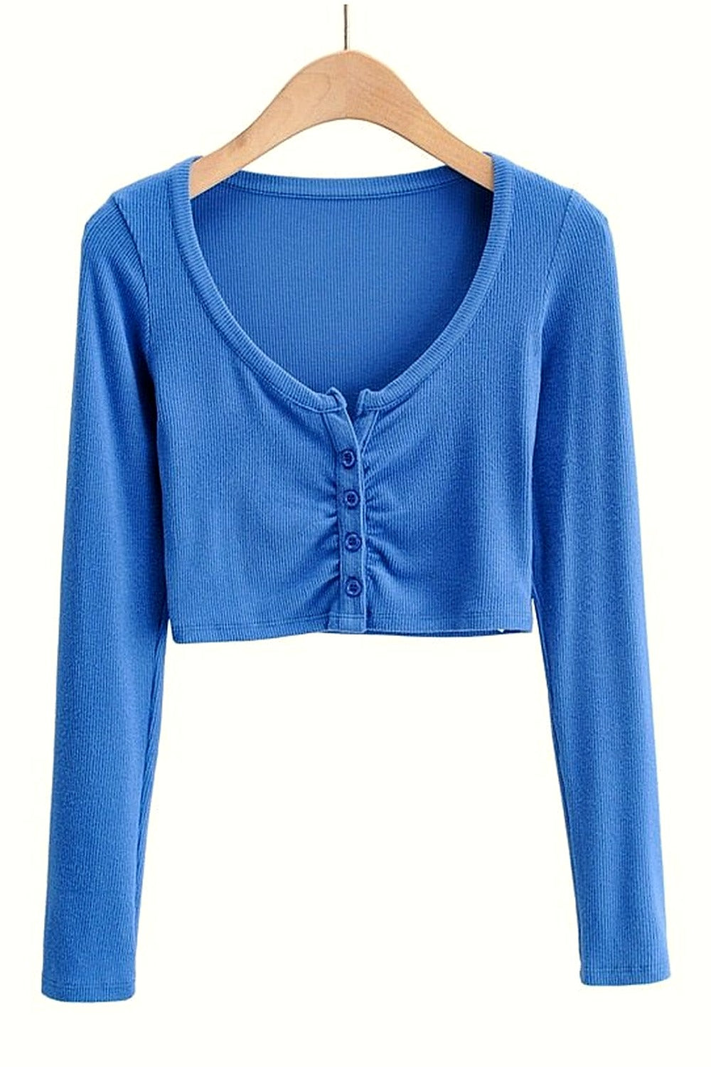 Y2k V-neck Long Sleeve Top