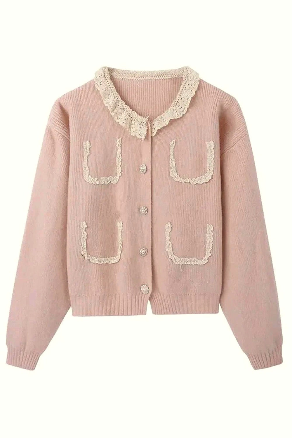Y2k Vintage Charm Lace Cardigan
