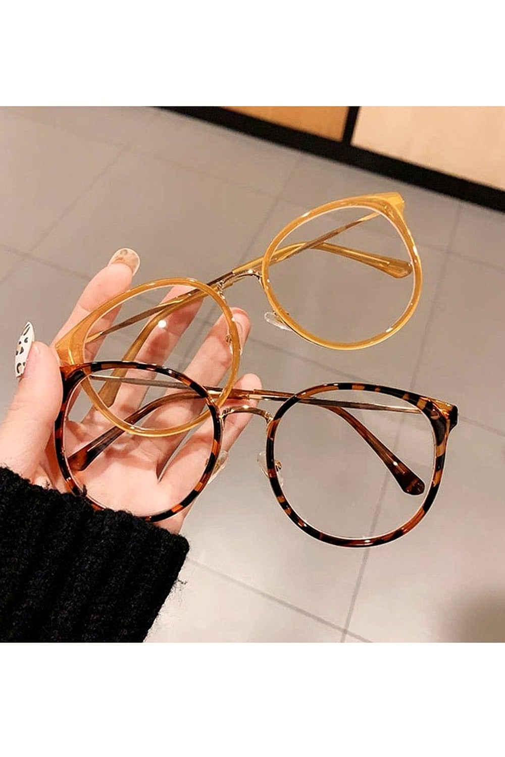 Y2k Vintage Clear Lens Glasses