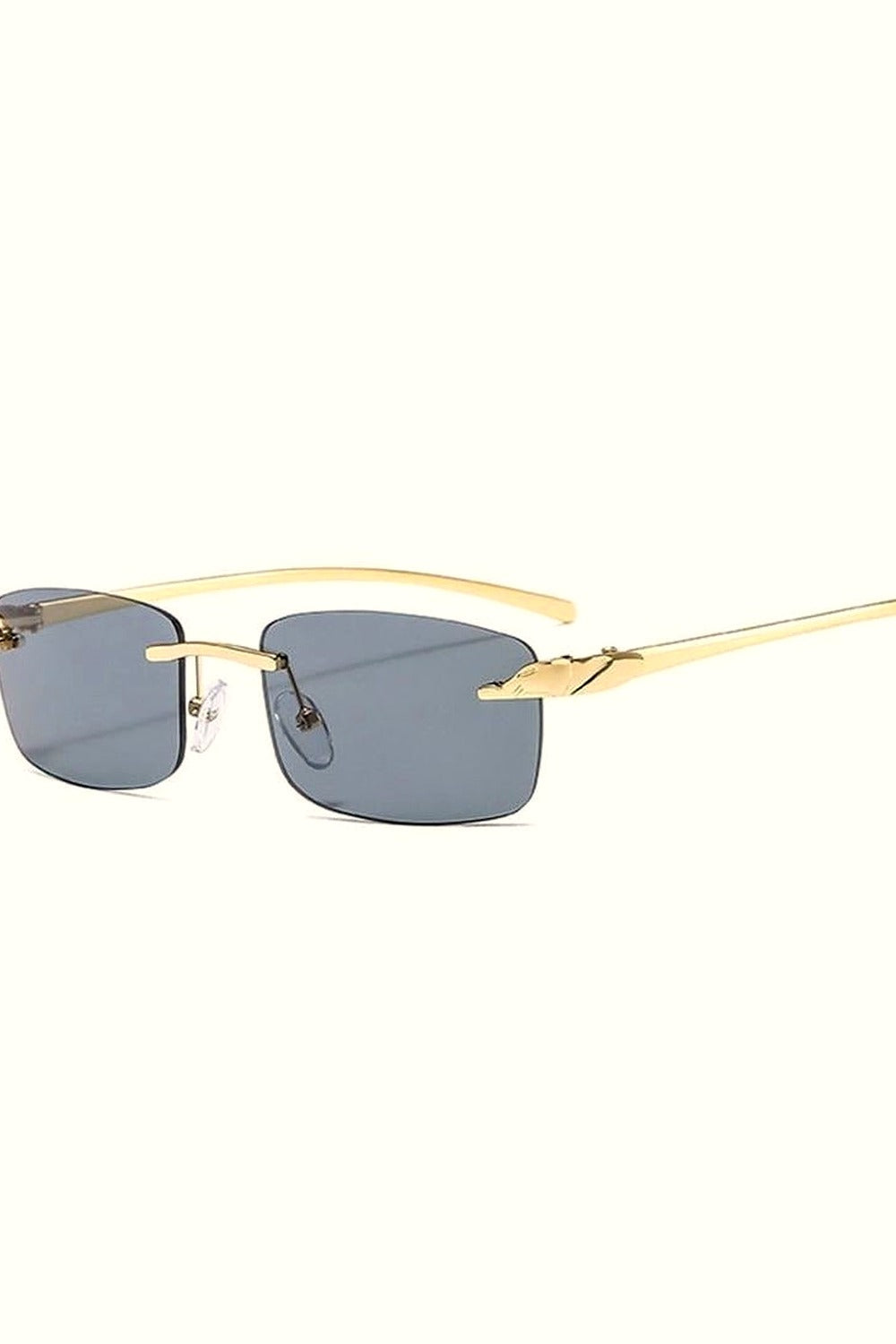 Y2k Vintage Clear Lens Rimless Sunglasses