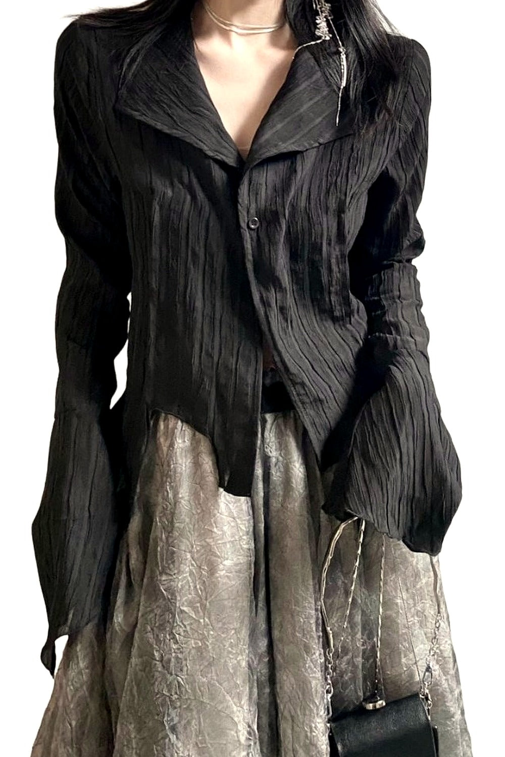 Y2k Vintage Goth Black Shirt