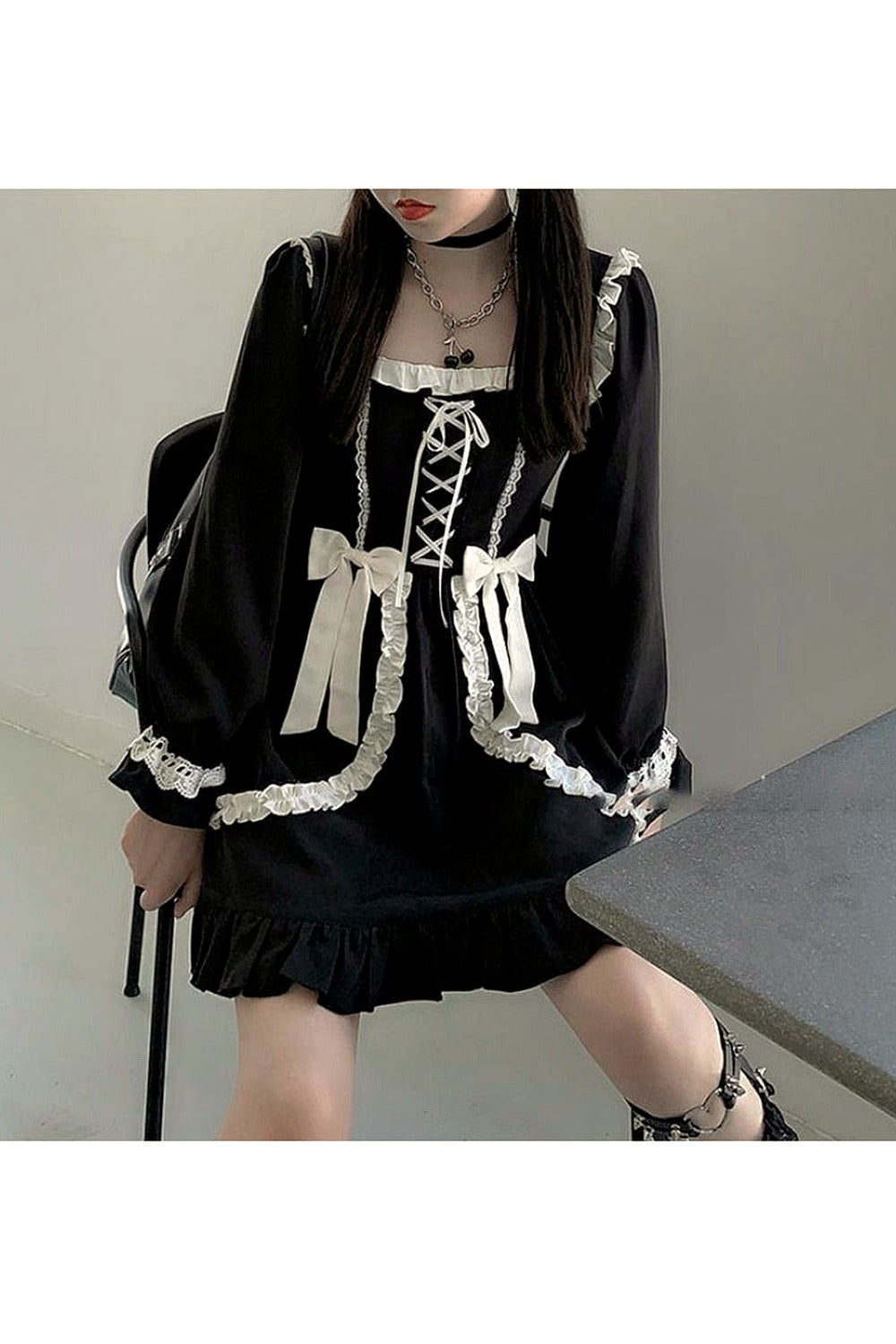 Y2k Vintage Gothic Mini Dress