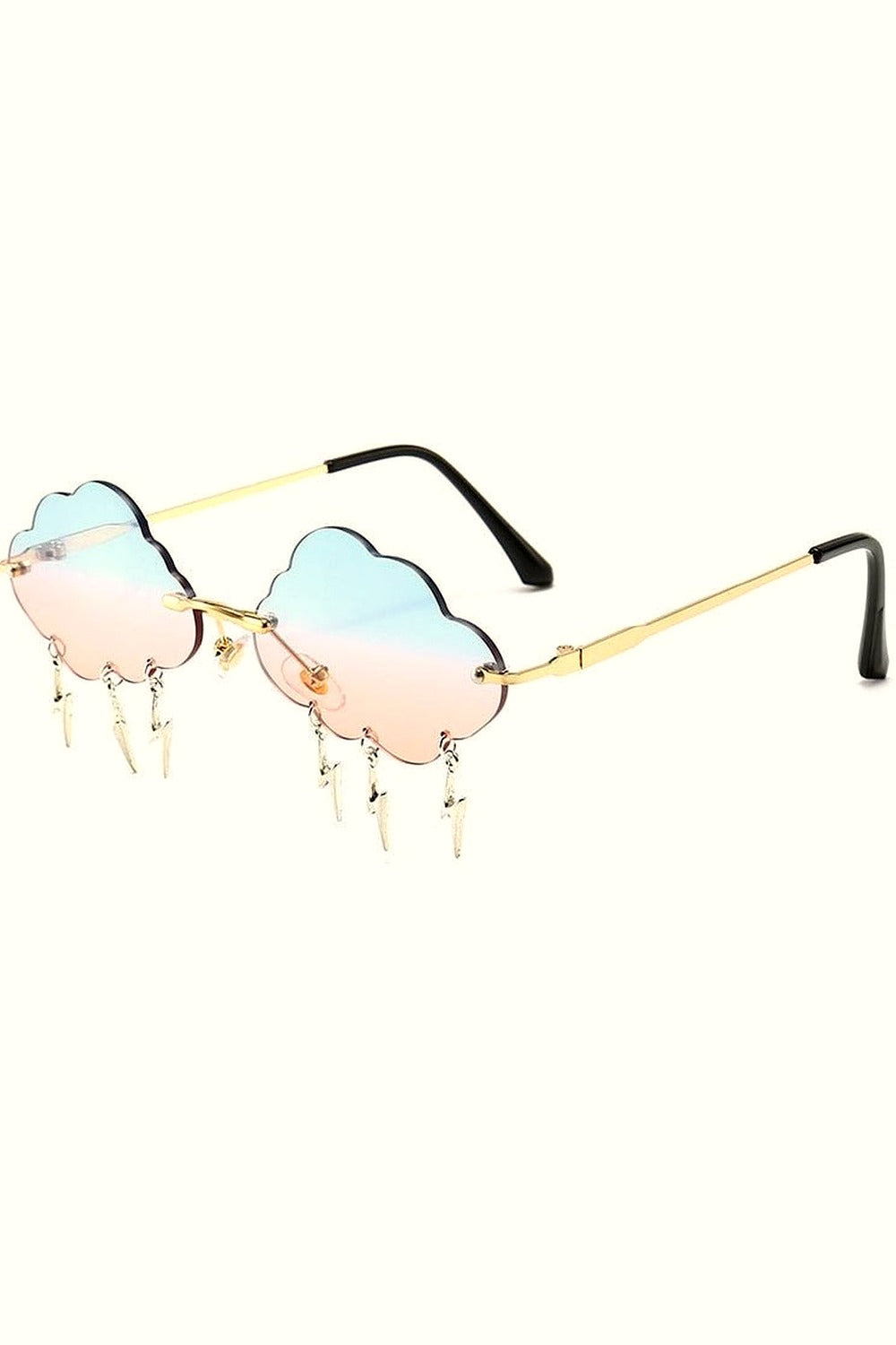 Y2k Vintage Lightning Pendant Sunglasses