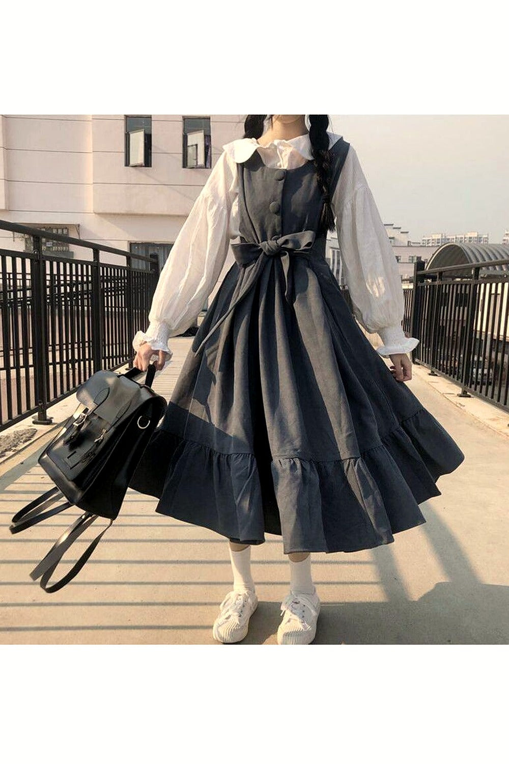 Y2k Vintage Kawaii Style Dark Dress