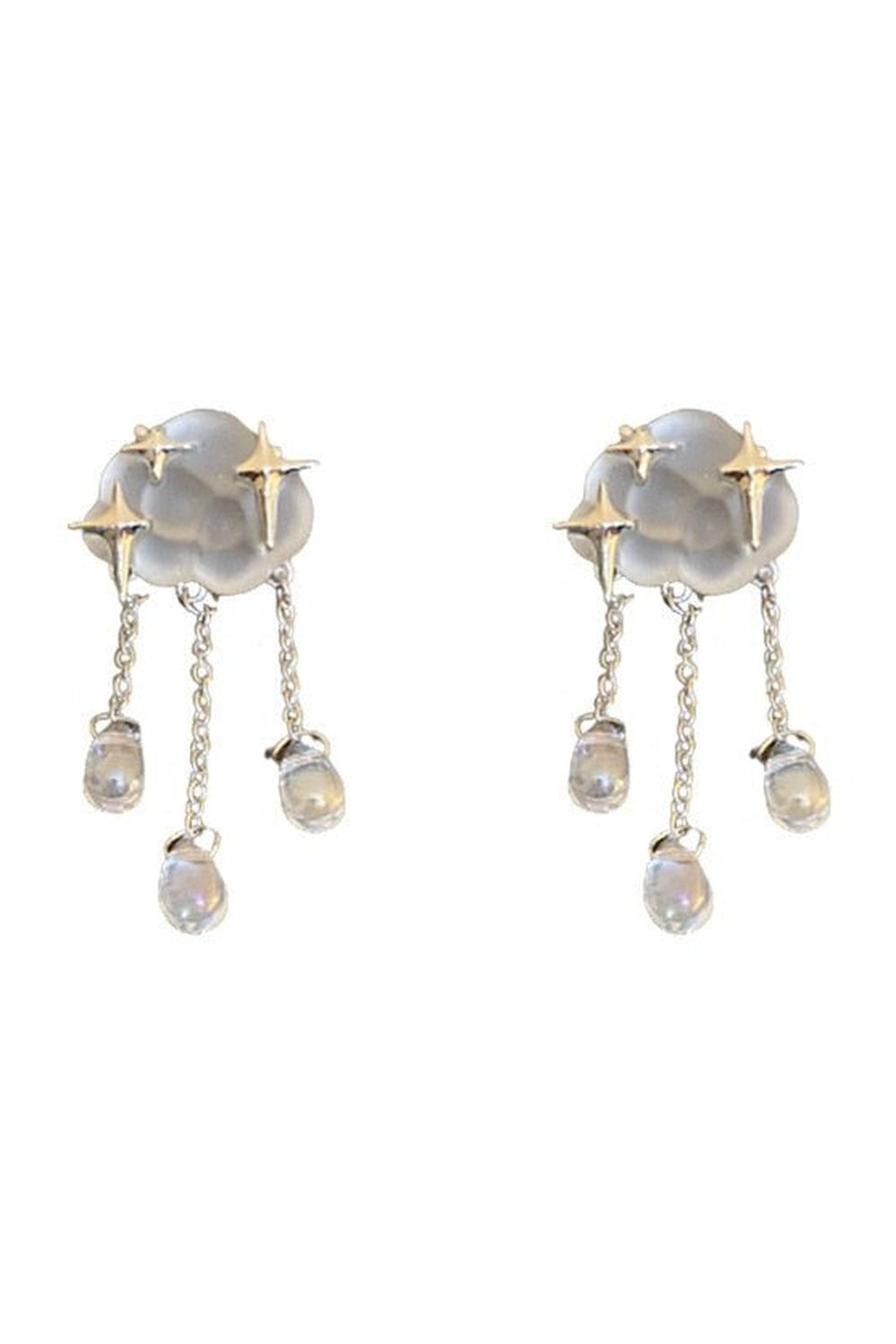 Y2k Vintage Long Tassel Resin Stars Clouds Earrings