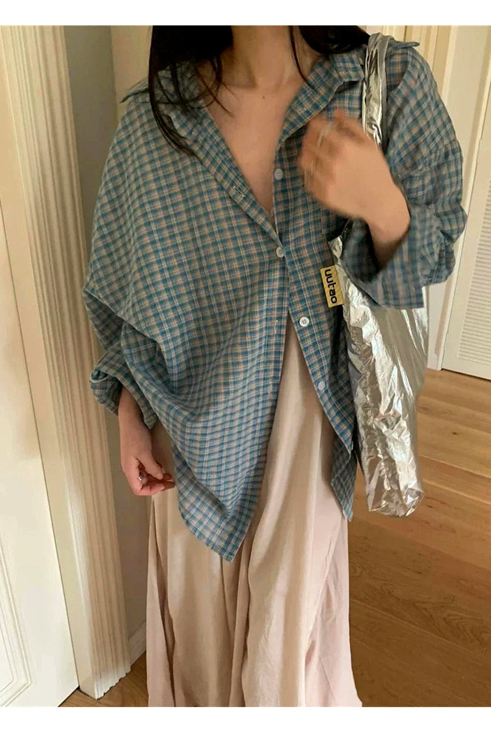 Y2k Vintage Plaid Oversized Shirt