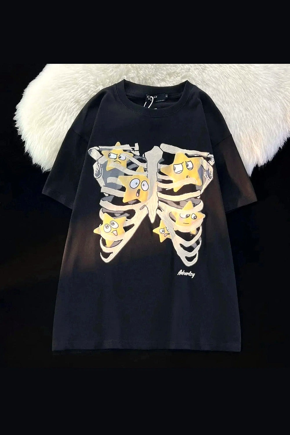 Y2k Vintage Star Skull T-shirt