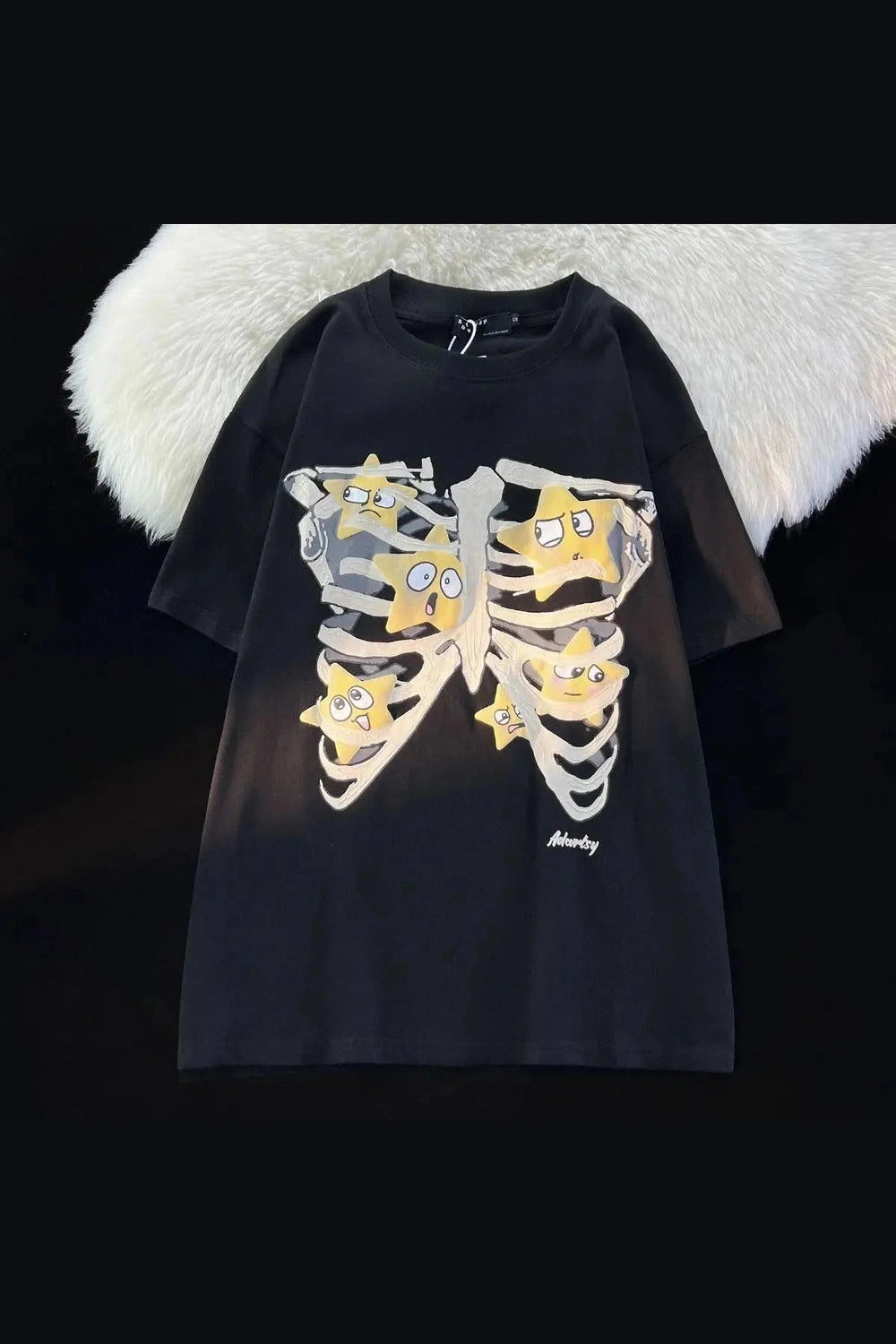Y2k Vintage Star Skull T-shirt