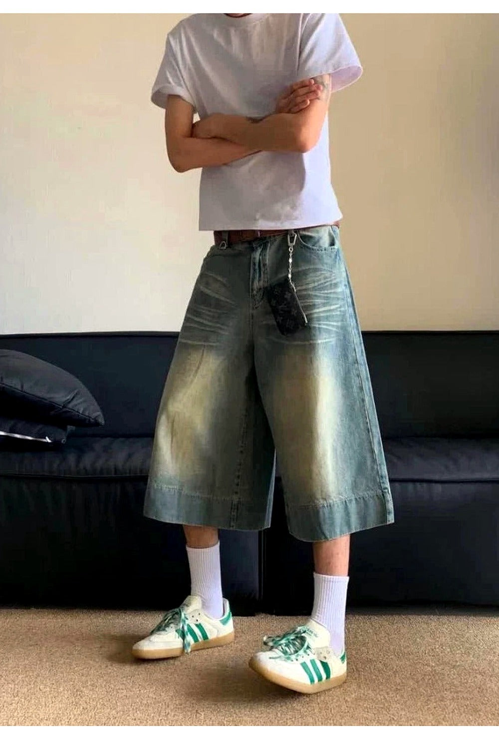 Y2k Washed Blue Jean Shorts