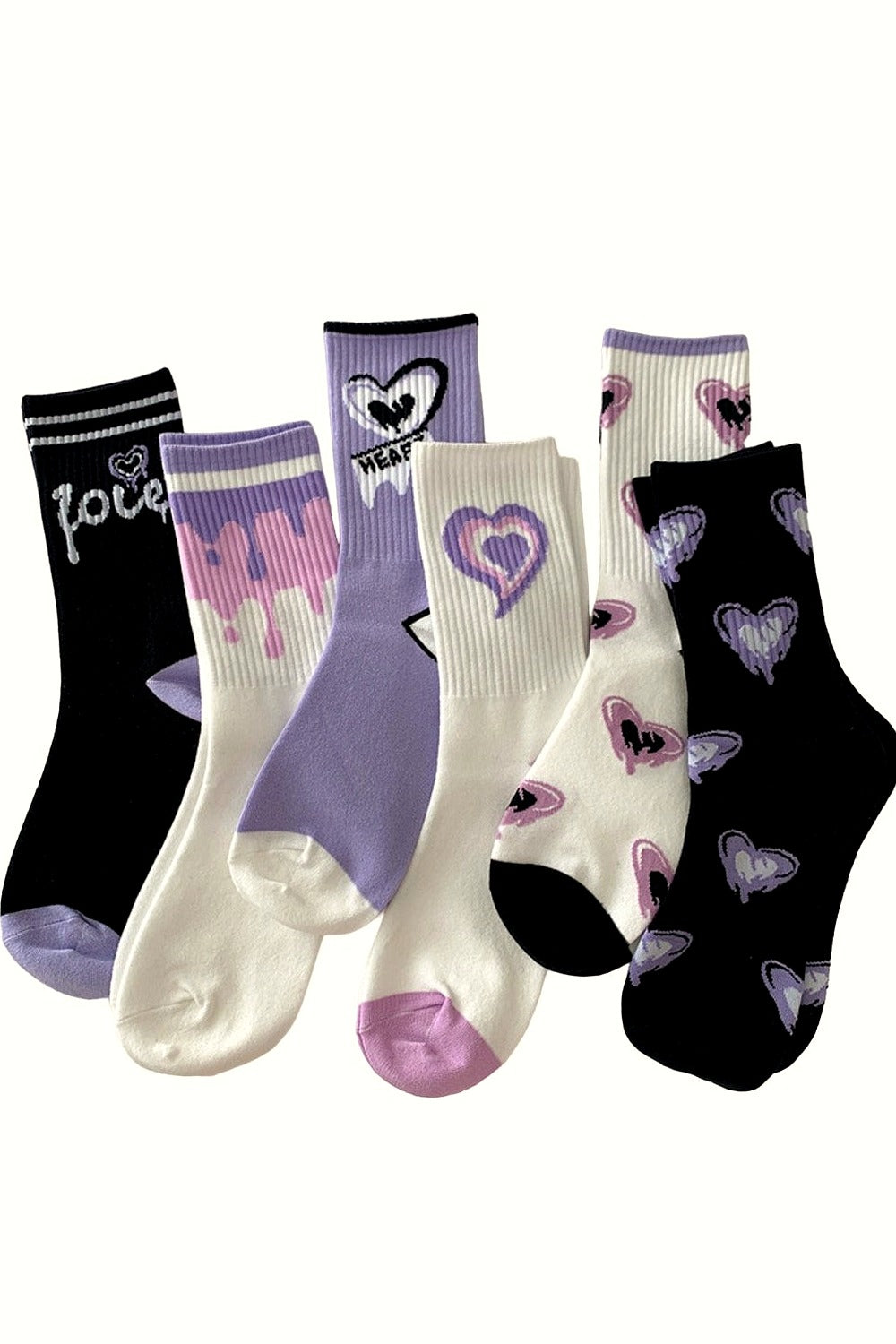 Y2k Aesthetic Striped Tube Socks