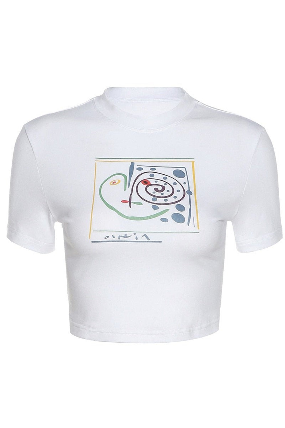 Y2k Aesthetic White Crop Top