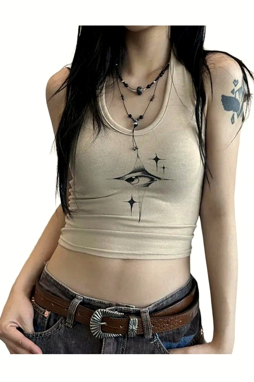 Y2k Devil's Eyes Retro Top