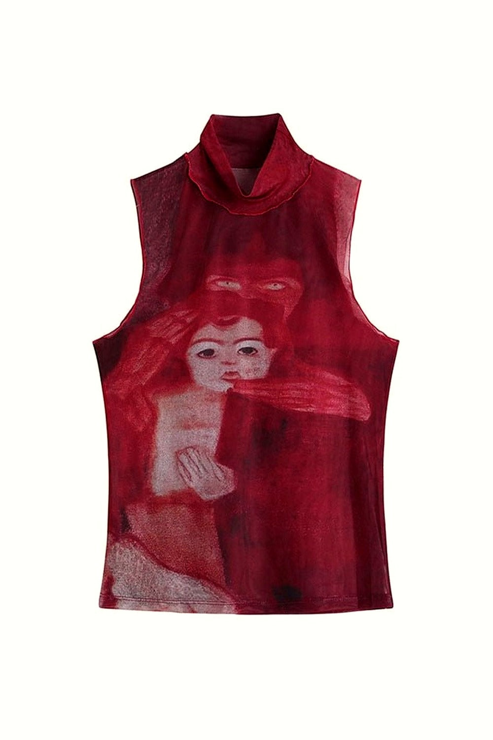 Y2k Red Sleeveless Top