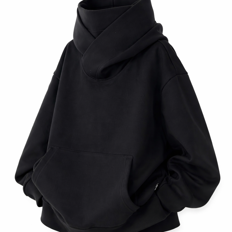 Oversized Futuristic Hooded Sweatshirt