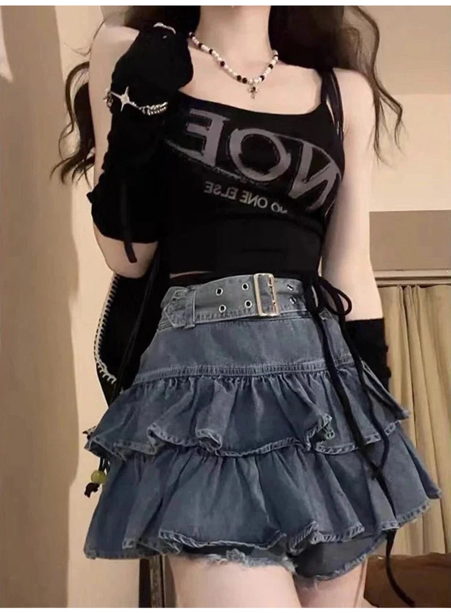 Y2k 2000s Denim Mini Skirt