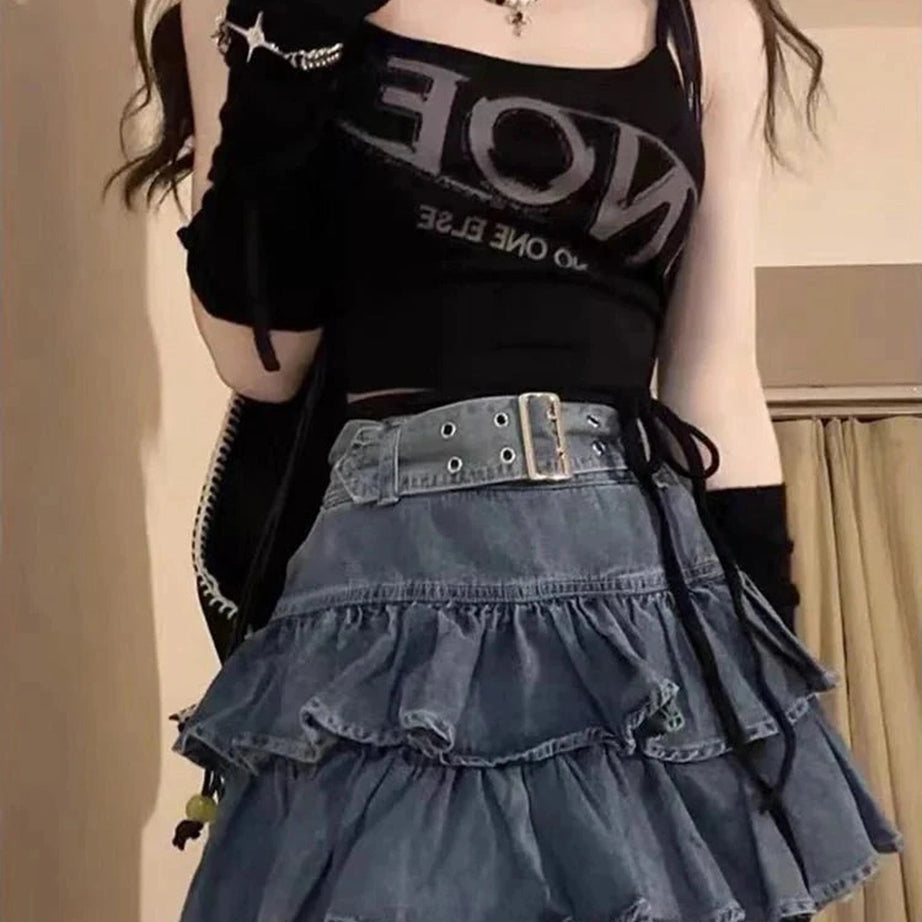 Y2k 2000s Denim Mini Skirt