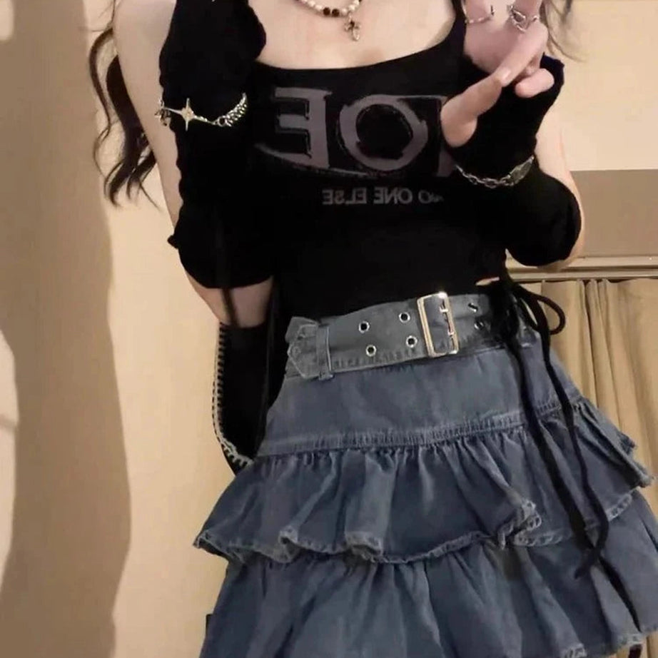 Y2k 2000s Denim Mini Skirt