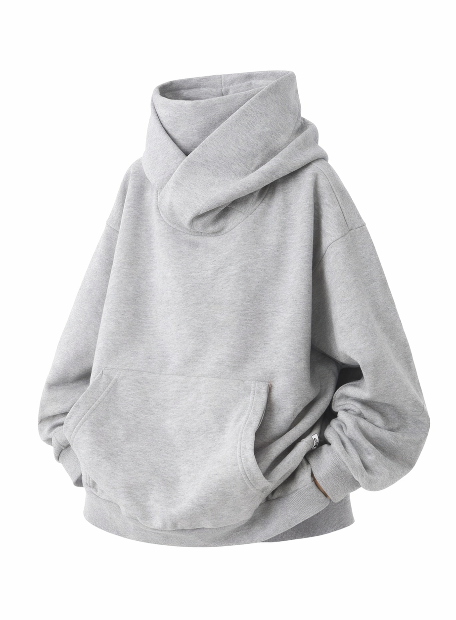 Oversized Futuristic Hooded Sweatshirt