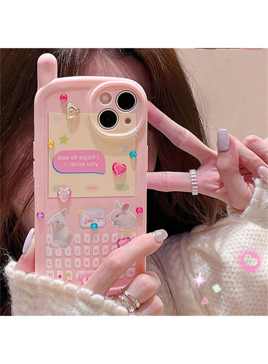 Y2k 3D Rabbit Korean iPhone Case