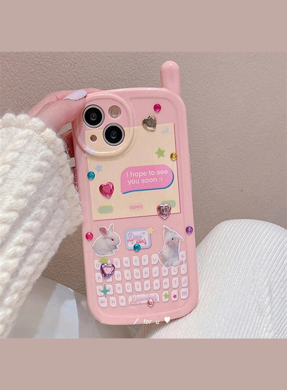 Y2k 3D Rabbit Korean iPhone Case