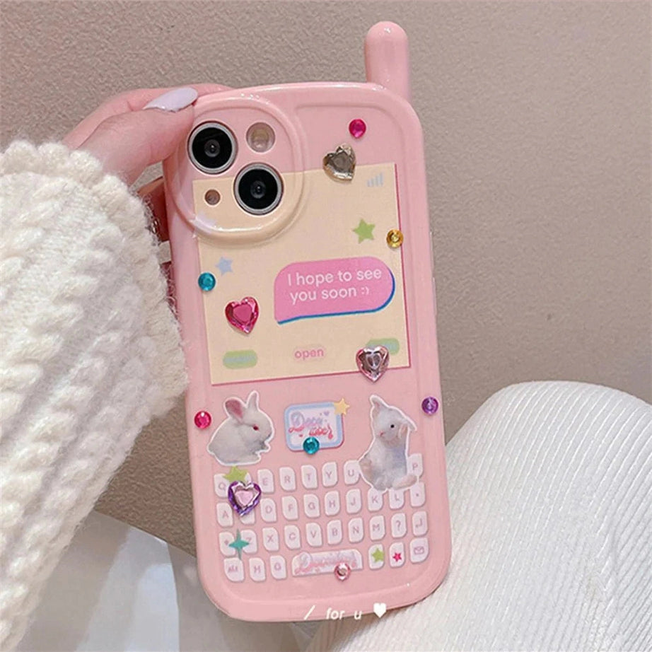 Y2k 3D Rabbit Korean iPhone Case