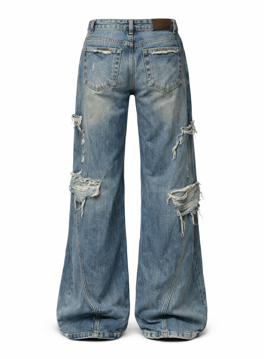 Star Patch Baggy Denim