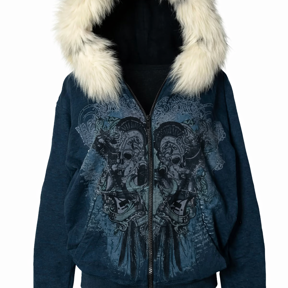 Gothic Legion Fur Hood Hoodie