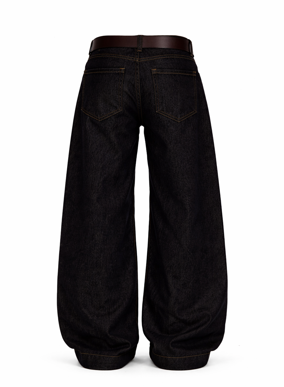 Dark Wash Slouchy Wide Leg Jeans