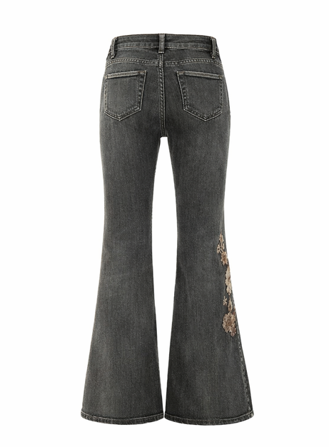 Midnight Bloom Flare Jeans