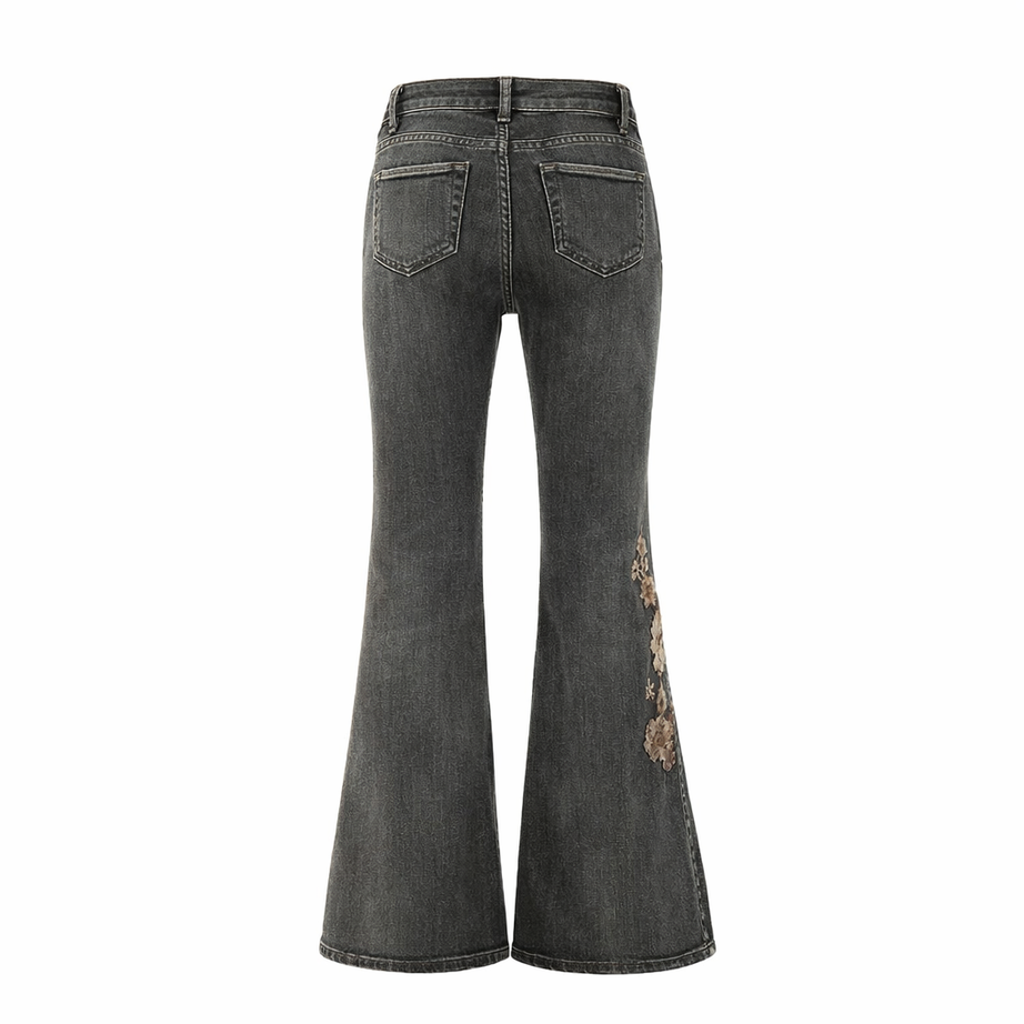 Midnight Bloom Flare Jeans