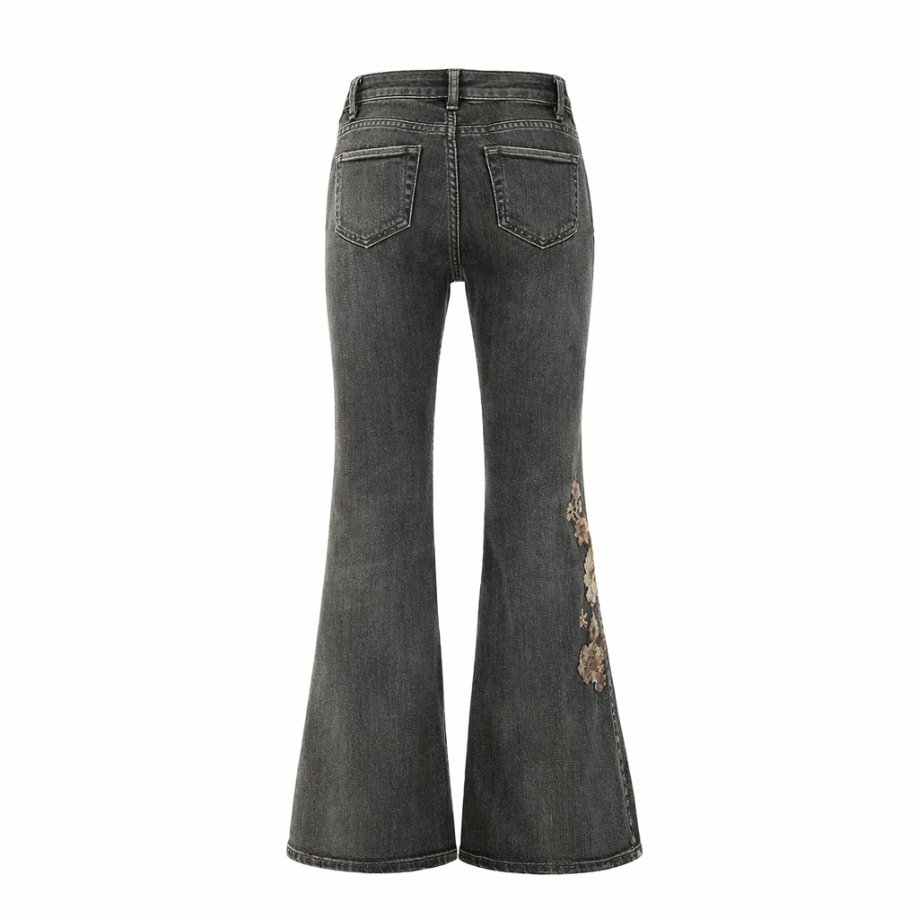 Midnight Bloom Flare Jeans