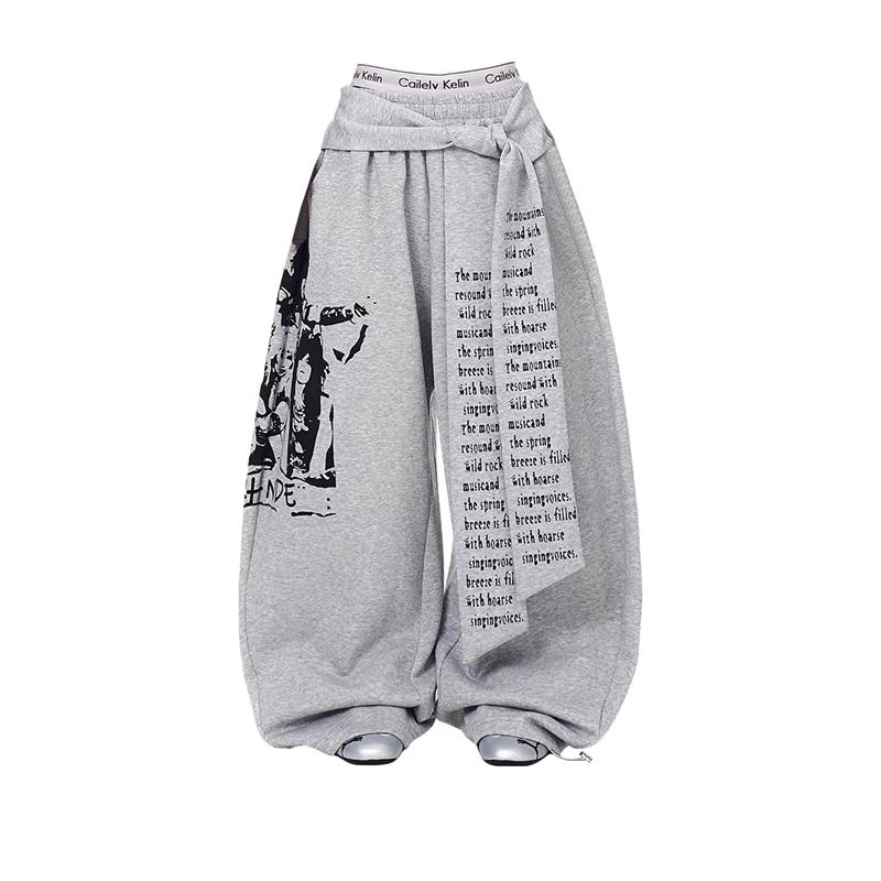 Harajuku Gray Oversized Vintage Pants