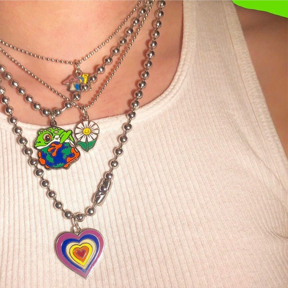 Y2k 80s Style Rainbow Necklace