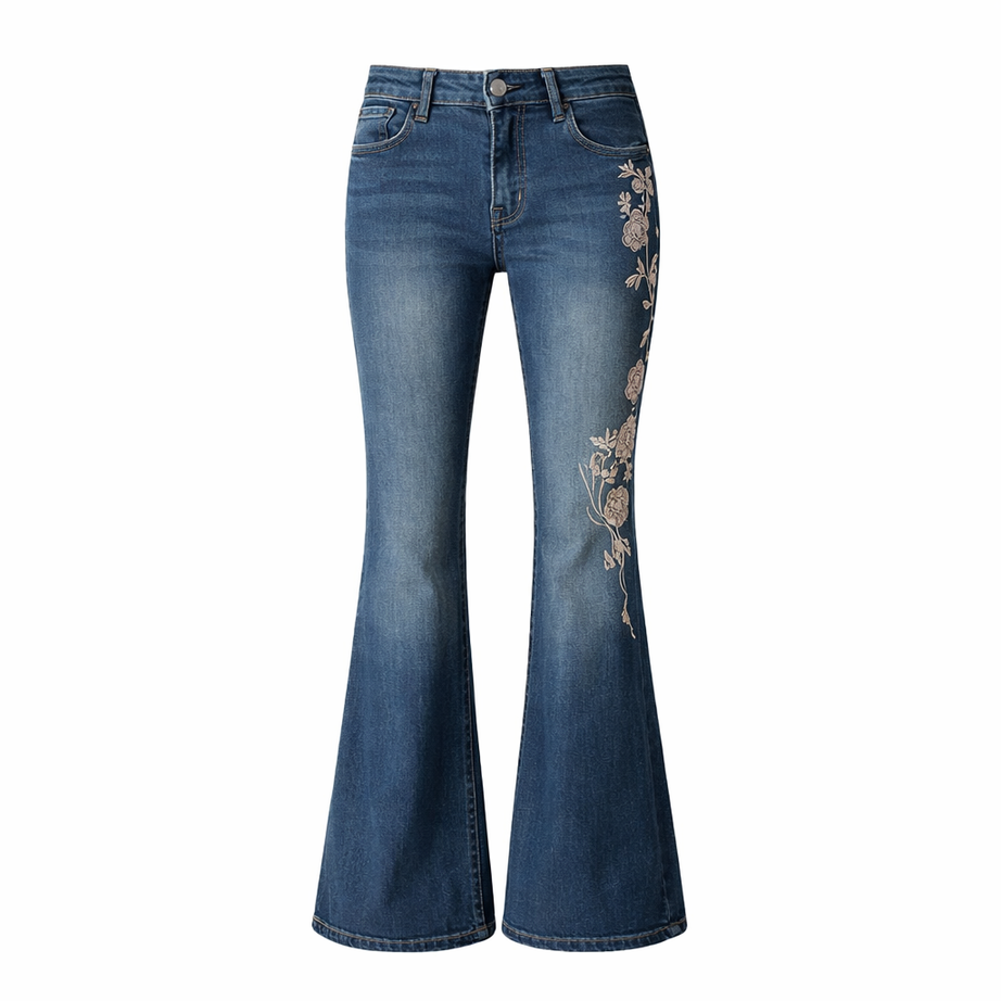 Petal Trail Embroidered Jeans