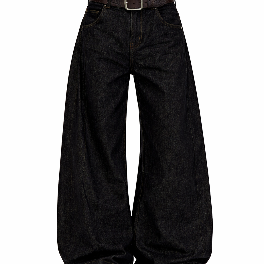 Dark Wash Slouchy Wide Leg Jeans