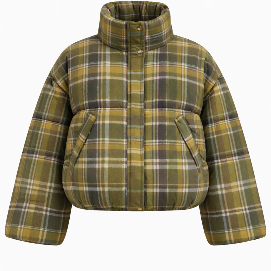 Forest Check Puffer Jacket