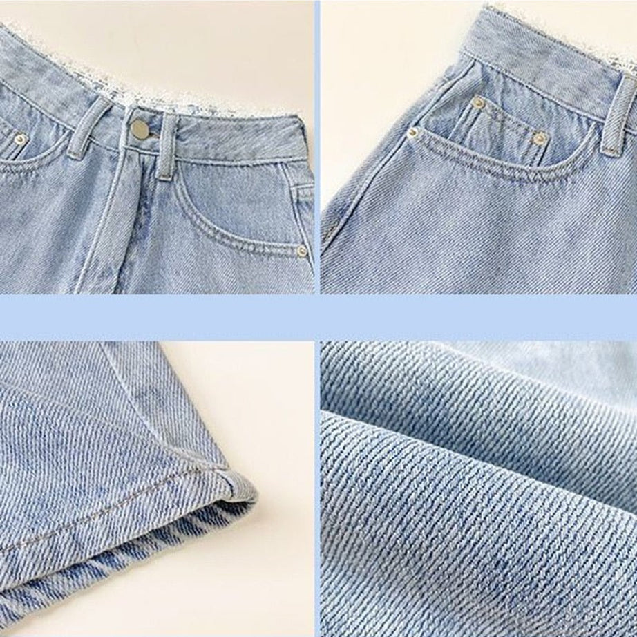 Y2k 90s Blue High Waist Shorts