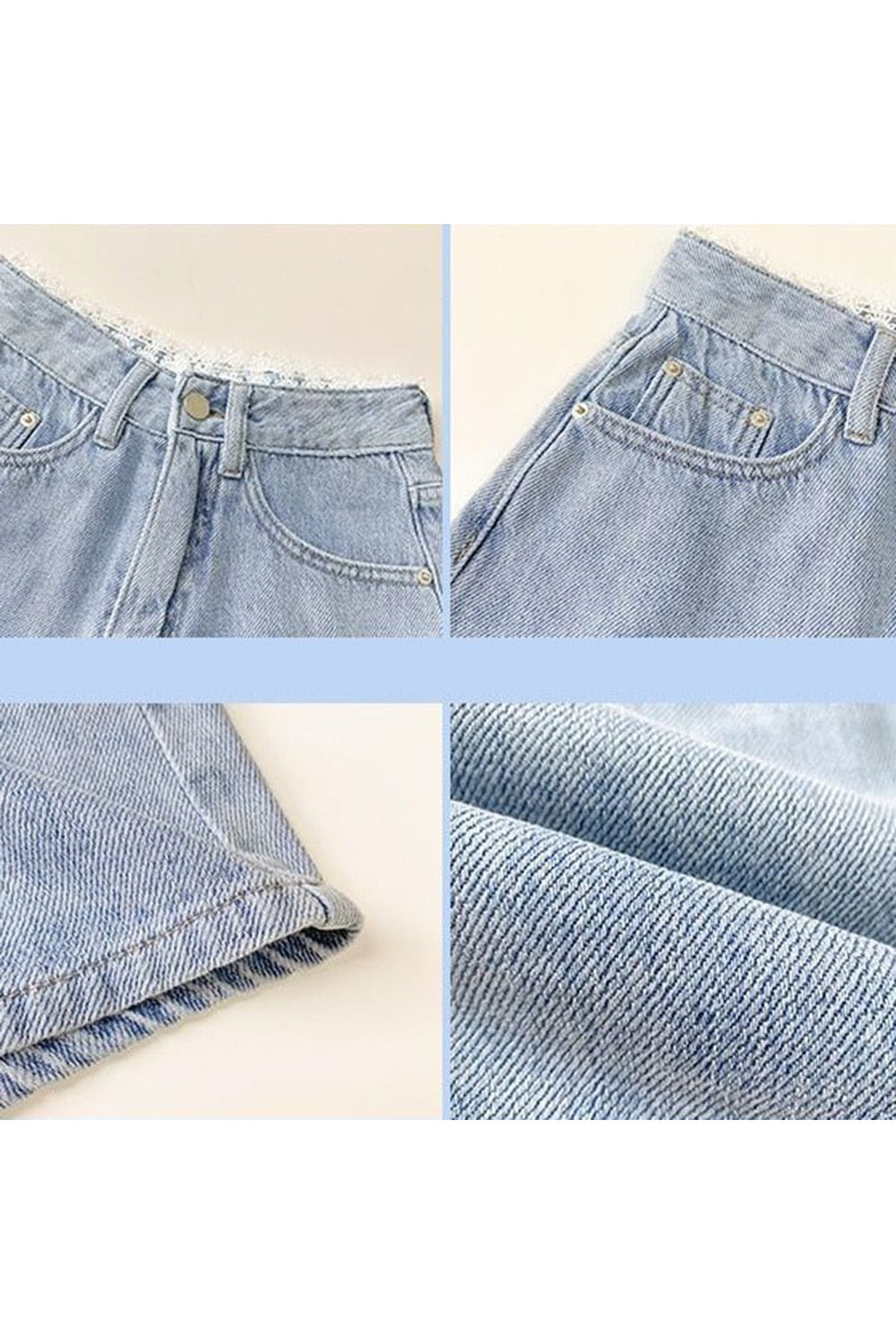 Y2k 90s Blue High Waist Shorts