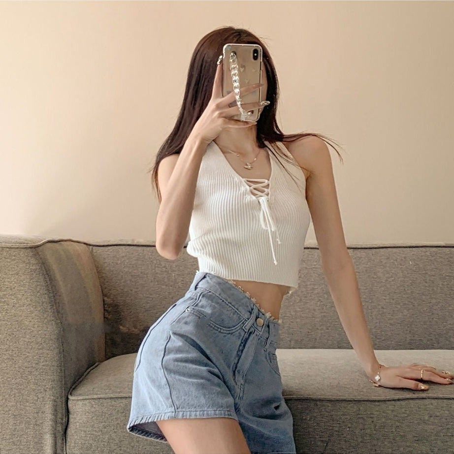 Y2k 90s Blue High Waist Shorts