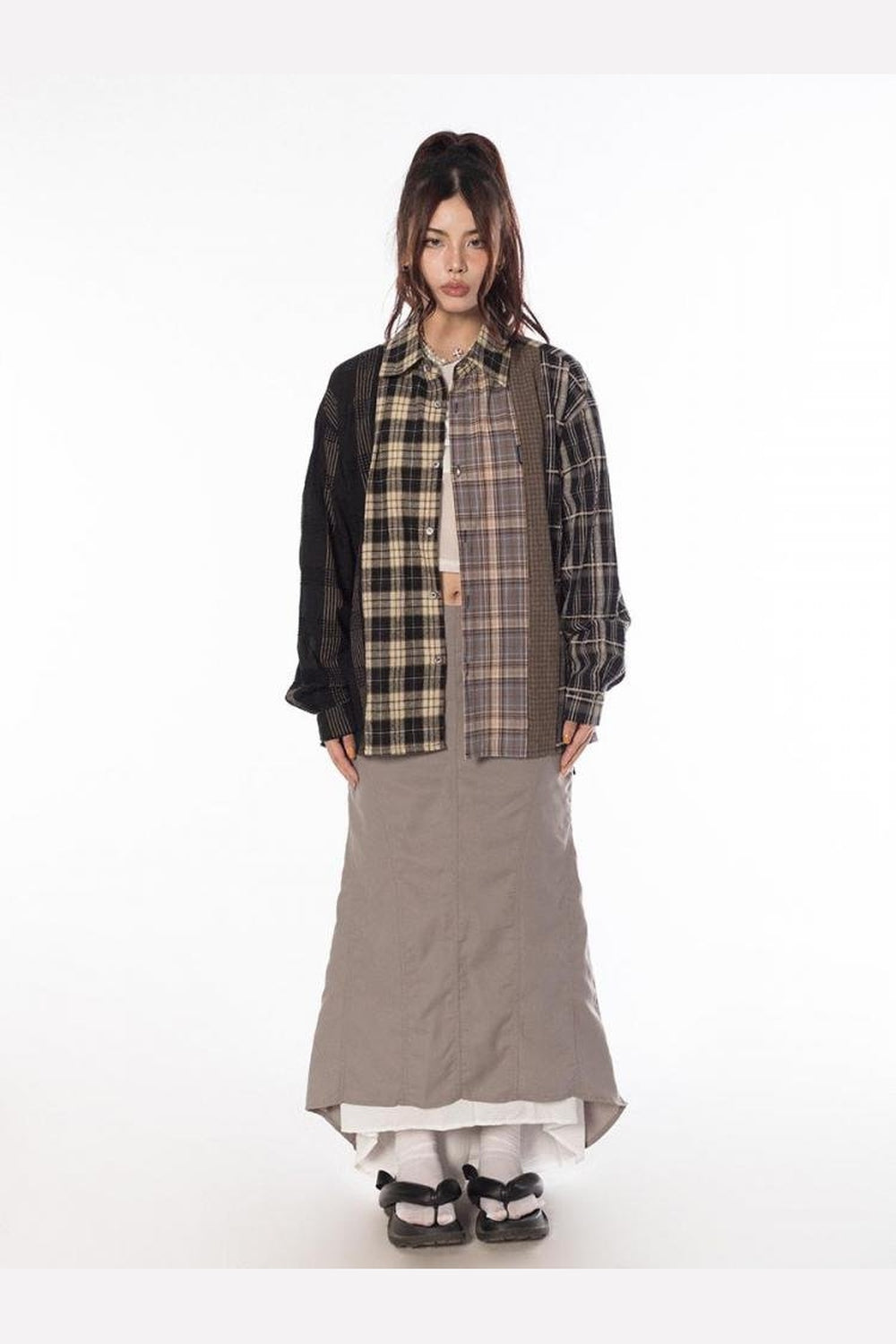 Y2k 90s Grunge Plaid Shirt